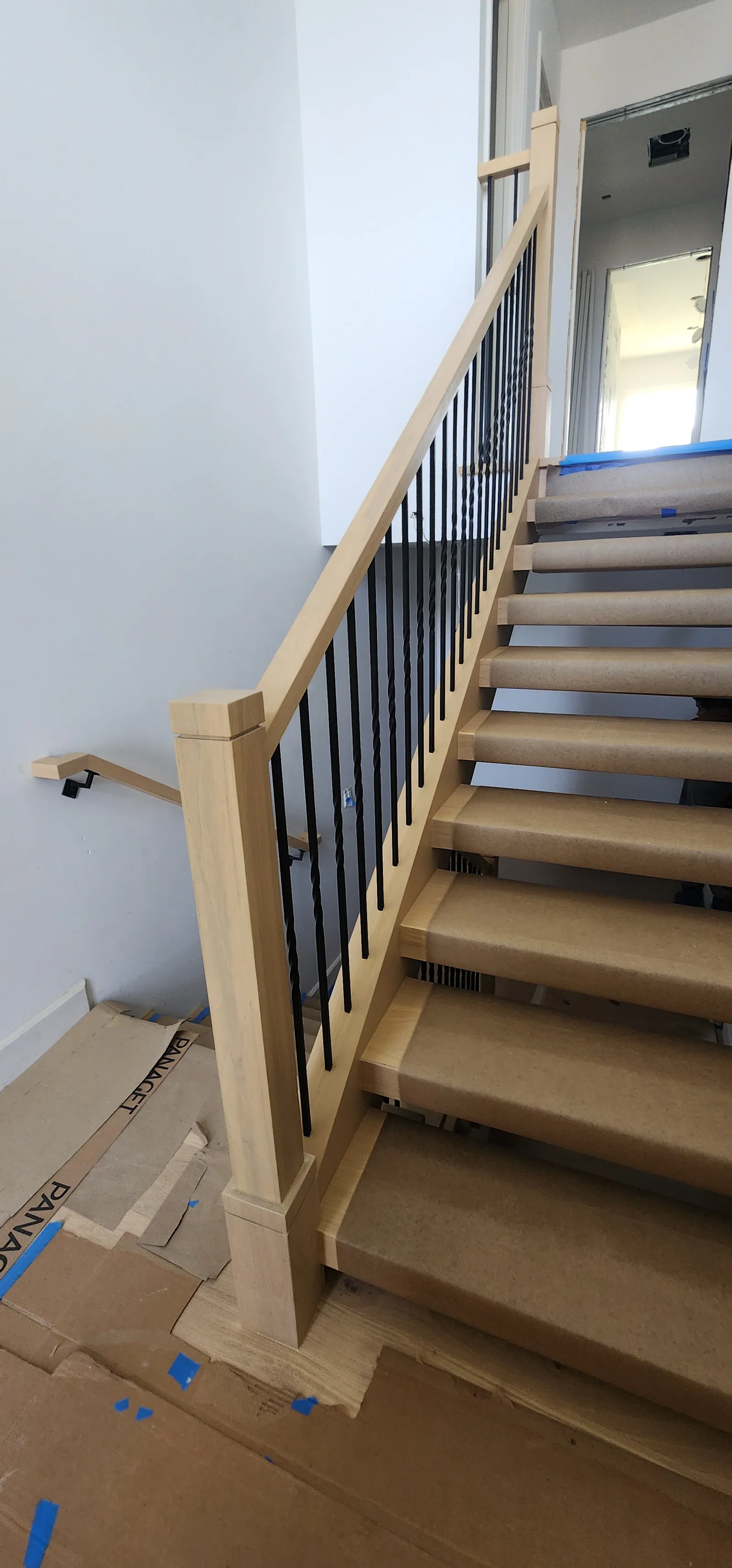Oak treads with iron balusters